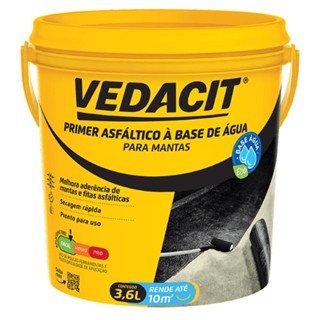Primer Para Manta Asfáltica Base Agua Vedacit 3.6 Litros 121833 OTTO