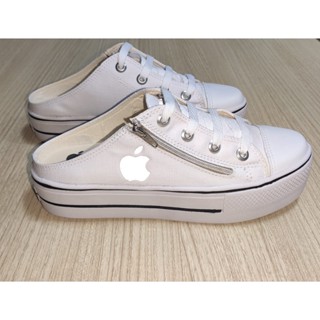 Tenis All Star Mule Feminino Plataforma Apple Envio Imediato Branco