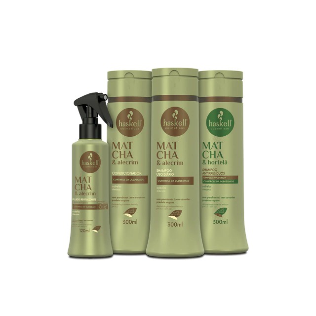 Kit Haskell Matcha Completo 300ml - Controle da Oleosidade