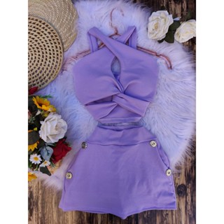 Conjunto Feminino com Short e Blusa com Bojo Malha C55
