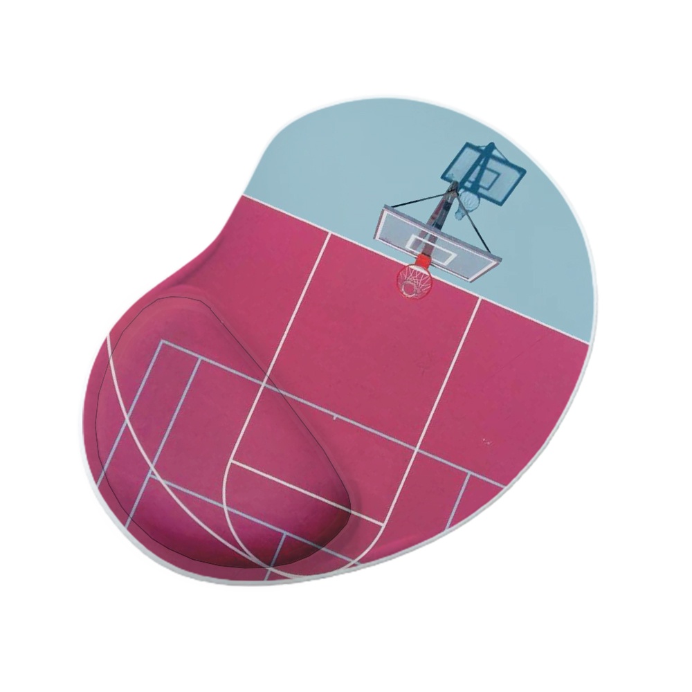 Mouse Pad Ergonomico Gota Quadra Basquete Verm