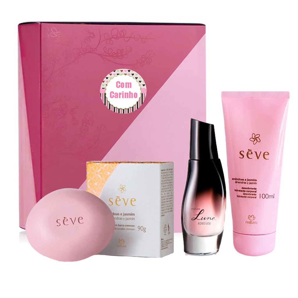 Kit Feminino Luna Perfume 25 ml+Hidratante Corporal 80ml+Sabonete+Caixa  Presenteável Natura Original | Shopee Brasil