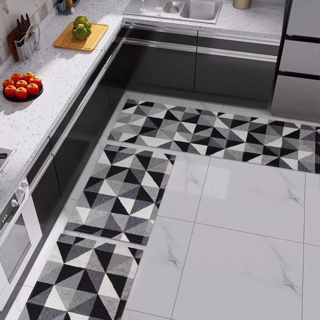 Kit Tapete 3 Peças Passadeira Cozinha Antiderrapante Promoção