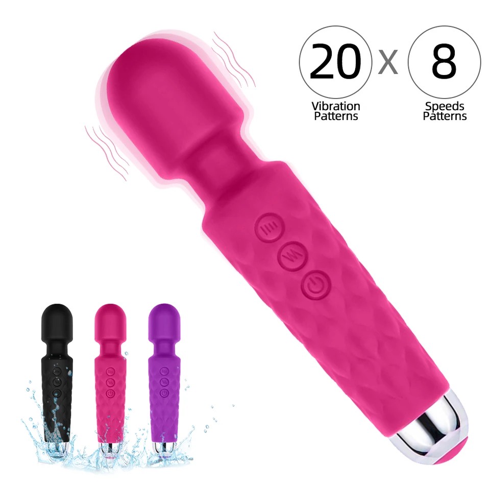 Vibrador Massageador corporal Clitoriano Varinha Mágica Silicone Textura Estimulado - Reca...