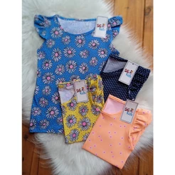Blusa Infantil Manga Franzida Estampada