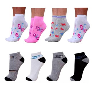 Kit 03 Pares de Meia Cano Curto Estampada Masculino Feminino