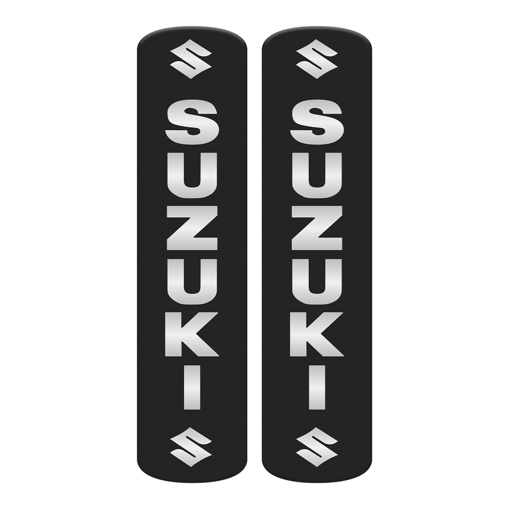 Par De Adesivos Protetor de Bengala Suzuki Cromado Resinado