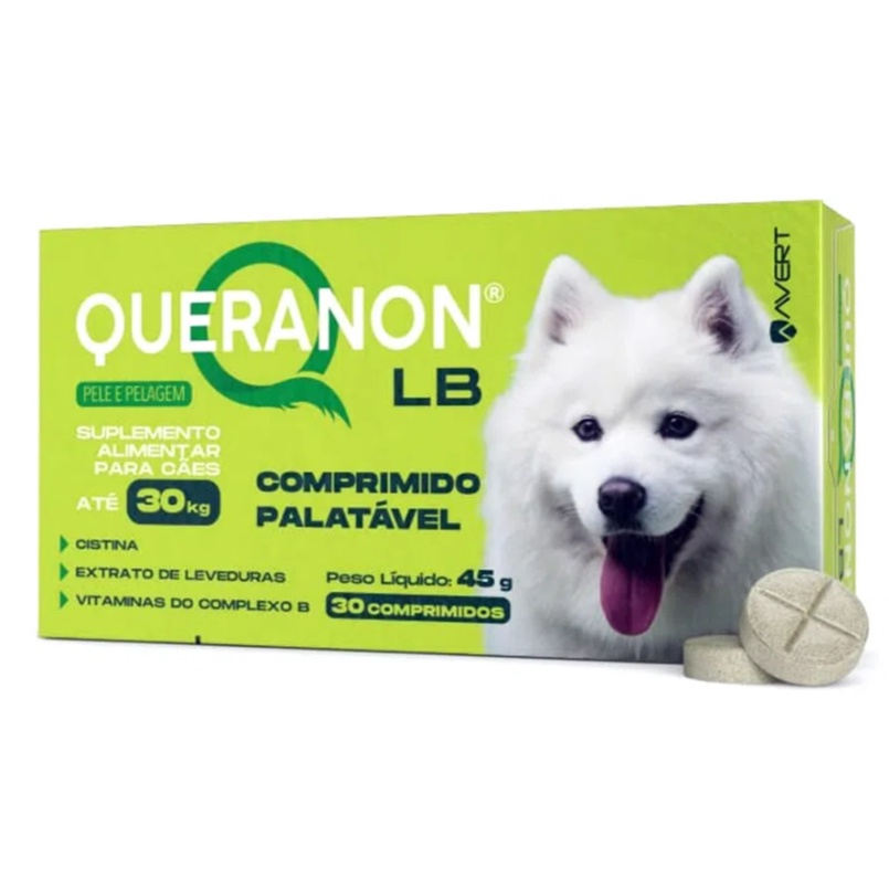 Queranon LB 30 Comprimidos Suplemento para Cães de até 30kg Avert - Pets