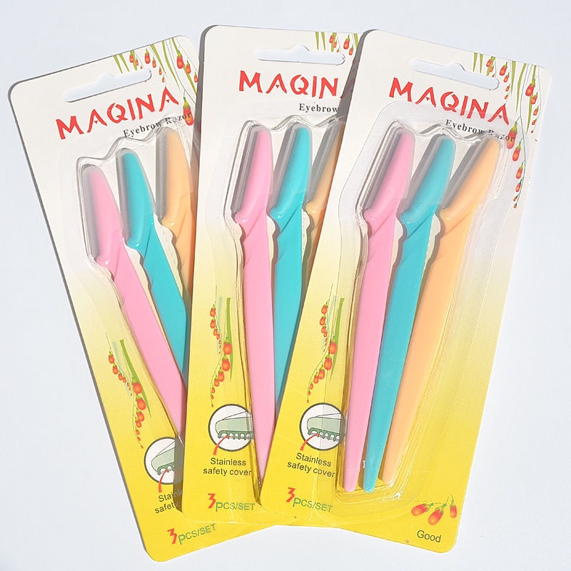 Lâminas faciais e para sobrancelhas, conjunto de 3 lâminas para depilação e alisamento em Oferta na Shopee