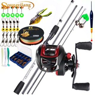 Kit Completo De Pesca Corte Com Carretel Sougayilang 1.98m 18 + 1BB Acessórios Tackle Max Drag 15KG