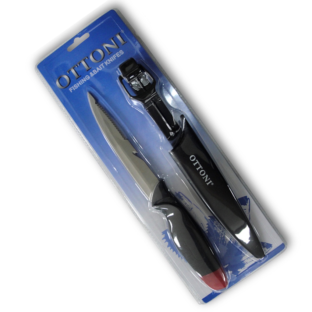 Faca Fileteira Flutuante F101Ottoni com Bússola 27cm Pesca, Caça e outros com Bainha