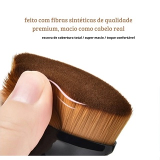 Pincel De Base Corretivo hexagonal Cream Para Maquiagem Rápida Facial em Oferta na Shopee