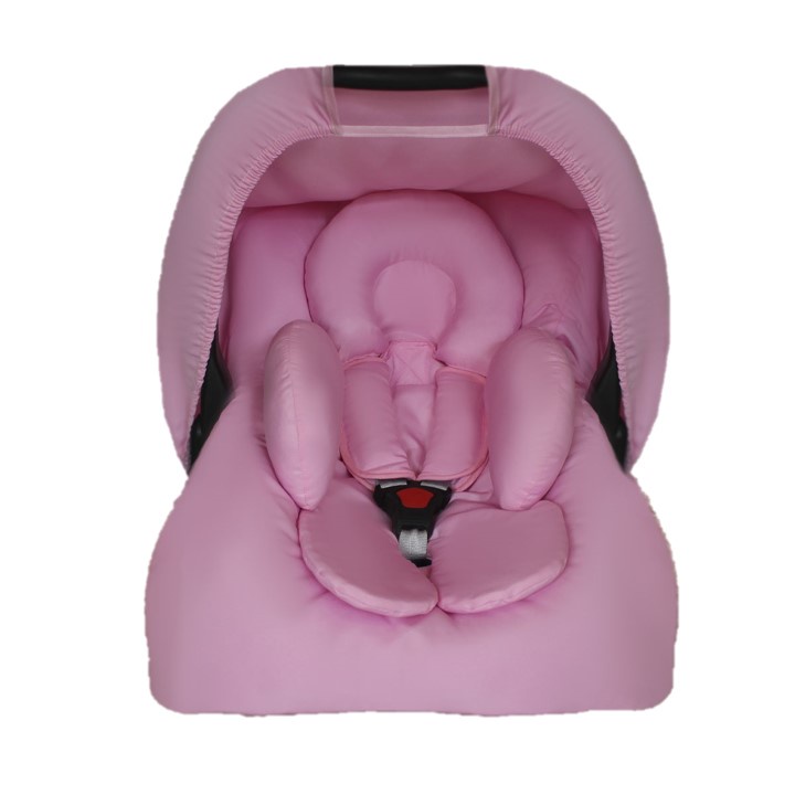 Kit completo para Bebê Conforto, 5 Peças, Rosa, Apoio + Protetor de Cinto + Capa + Capota, 5 Peças