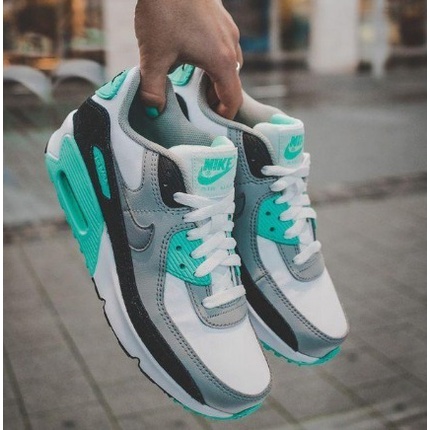 nike air max 90 light blue and white