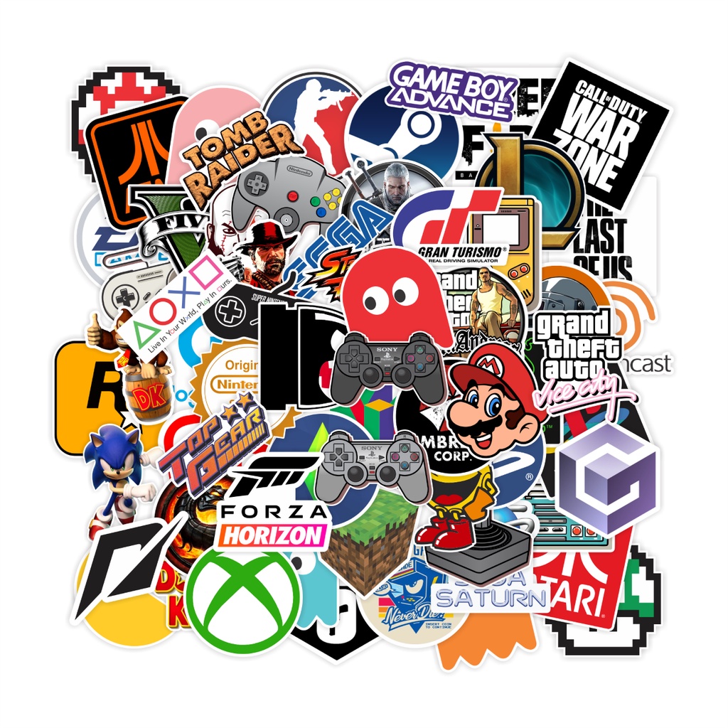 Adesivos Stickers Gamer video game retro jogos | 64 adesivos | modelo 11