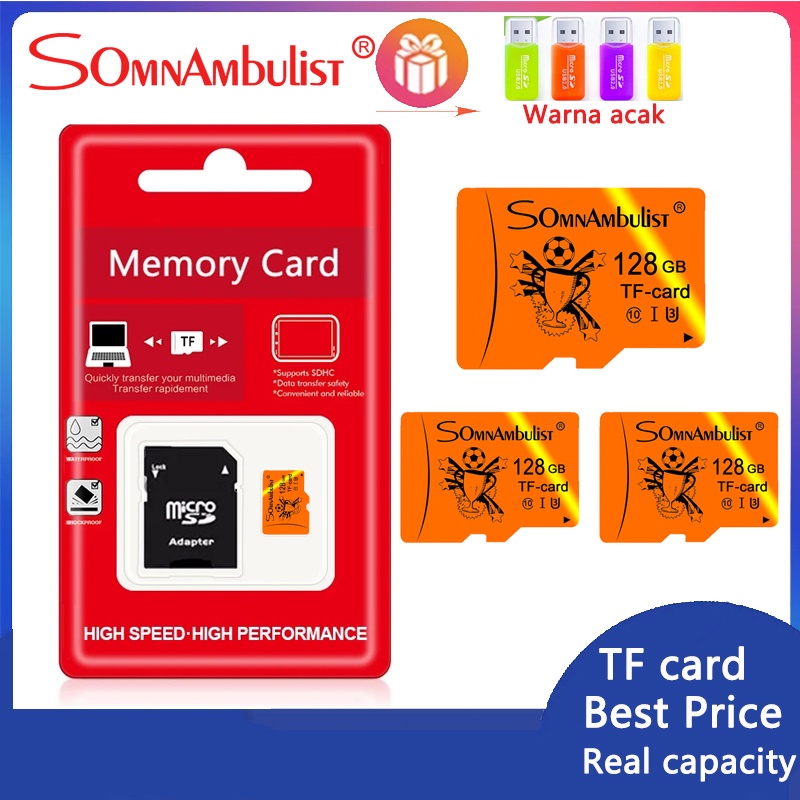 SomnAmbulist Cartão De Memória Original 128gb 64GB 32GB micro SD Card 16gb 8gb 4GB Classe 10 TF Compatível Com Computador Celular