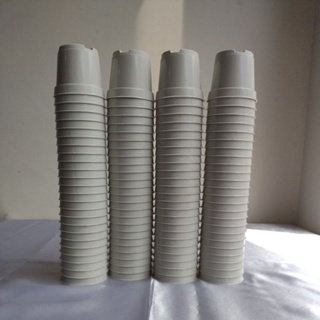 Kit  100 Vasos potes 6 para Mini Suculentas na cor Branca em Oferta na Shopee