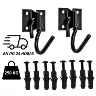 Gancho De Rede Silencioso Reforçado Aço Com Parafusos E Bucha Cor Preto em Oferta na Shopee