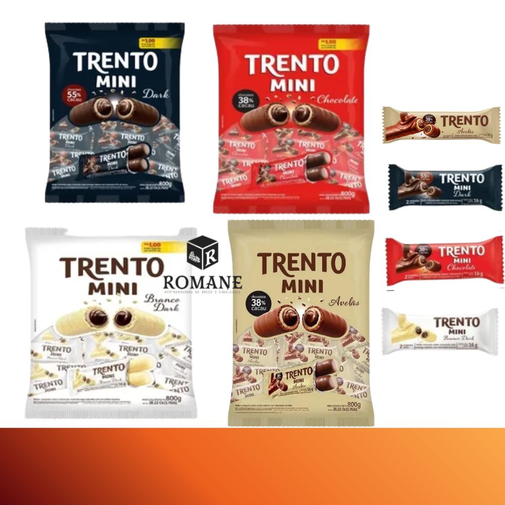 PACOTE CHOCOLATE TRENTO MINI 800g