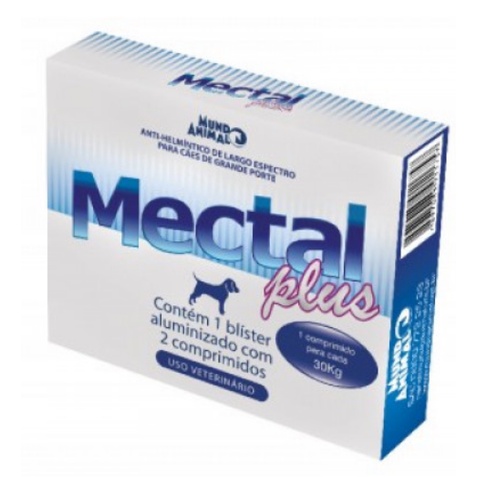 Vermífugo Mectal Plus 2 Comprimidos Cães de até 30kg Mundo Animal em Oferta na Shopee