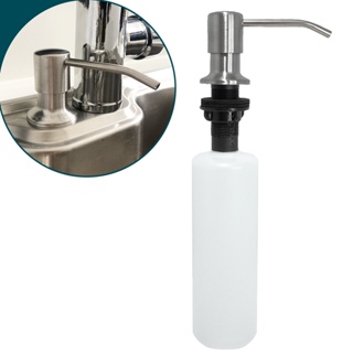 Dispenser dosador detergente Inox 304 embutir 350ml porta sabonete líquido bancada escovado cozinha em Oferta na Shopee