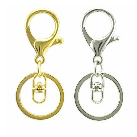 Argola Italiana para chaveiro 30mm com Mosquetão e Fecho Lagosta - Kit com 10 unidades em Oferta na Shopee