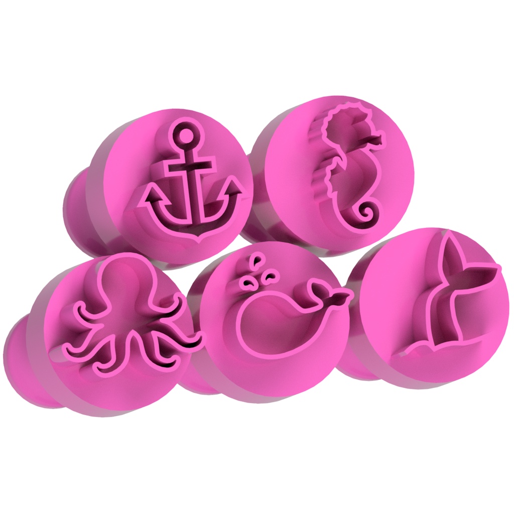 Carimbos para Docinhos Fundo do Mar em Oferta na Shopee