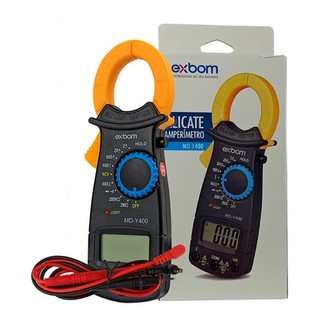 Alicate amperímetro LCD 3 1/2 dígitos MD-Y400/MT87 Tensão - Corrente - Resistência Alicate Amperímetro Voltímetro Digital Com Bateria Inclusa