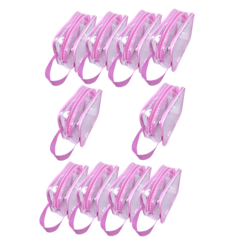 Kit Nécessaires 10 Unidades Transparente Pequena 20x15x8