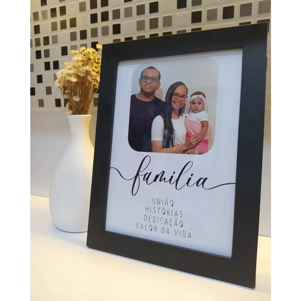 Porta Retrato Personalizado Família Com Sua Foto
