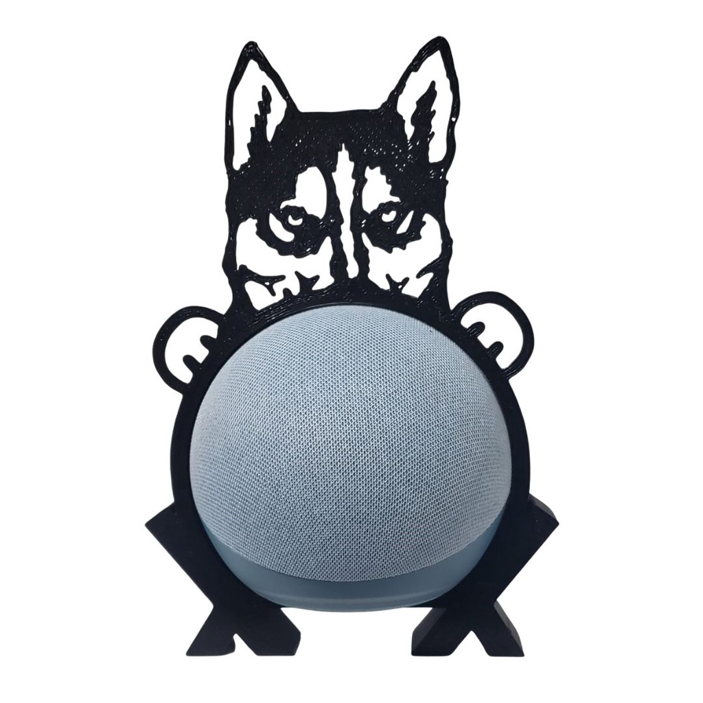 Suporte Alexa Echo Dot 4 e Dot 5 Husky siberiano