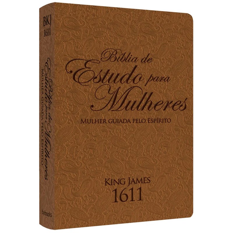 Bíblia de Estudo para Mulheres | BKJ 1611 | Letra normal | Capa Luxo Marrom em Oferta na Shopee
