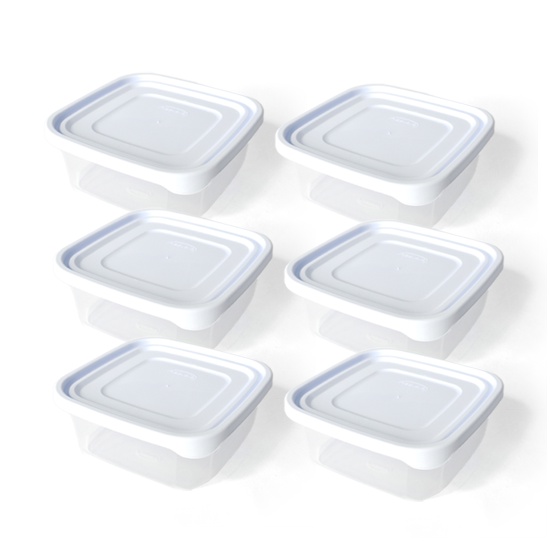 Kit 6 Potes 0,900 Litro Transparentes BPA Free Organizador de Alimentos Marmita Plasvale pode Usar em Microondas Geladeira freezer Hermético tipo Sanremo pote plastico retangular cozinha