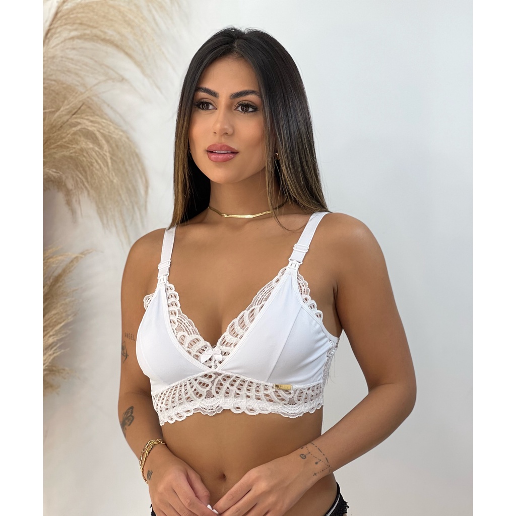 Sutia Amamentação Renda Glamour Sutiãs Gestante Gravida