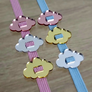 Finalizadores de laços - NUVEM - Passadores para encadernação - Apliques Passantes de Fitas e elásticos 7mm em Oferta na Shopee