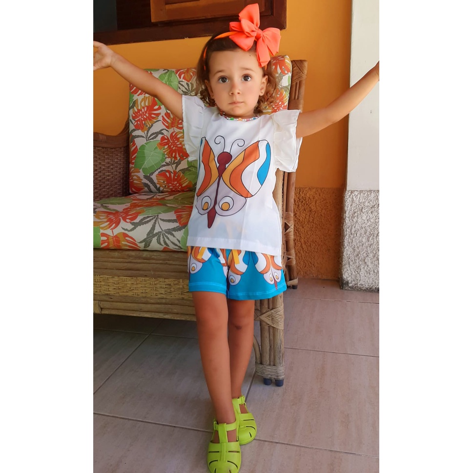✨Vestido infantil menina ou Conjunto arco iris jardim encantado roupa feminina tamanho 2 4 10 anos