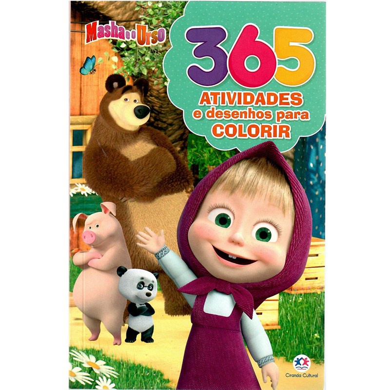 365 Masha e o Urso | Atividades e Desenhos para Colorir em Oferta na Shopee