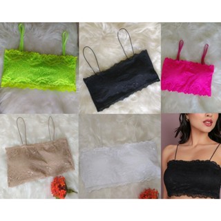 kit 10 top faixa de renda com bojo
