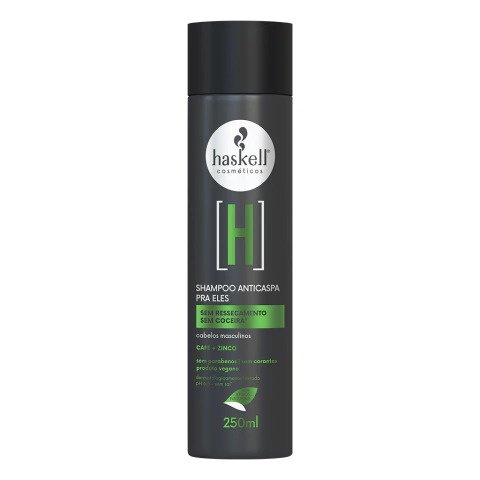 Shampoo Haskell Anticaspa H 250ml - Para Eles Cabelos Masculinos