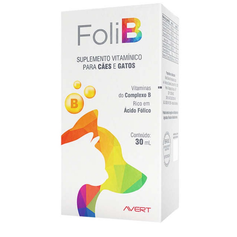 Foli B 30ml Suplemento Vitamínico Avert
