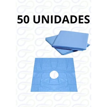Campo Cirúrgico Fenestrado Estéril 40x40 Kit C/ 50 Un em Oferta na Shopee