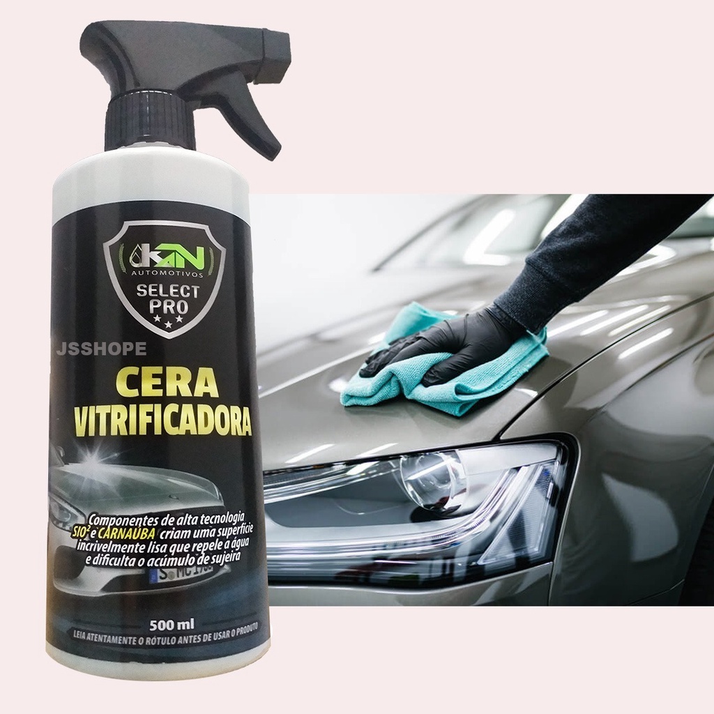 Cera Carnaúba Vitrificadora para Carros Polimento de Fácil Aplicação Proteção de Pintura KN 300ml