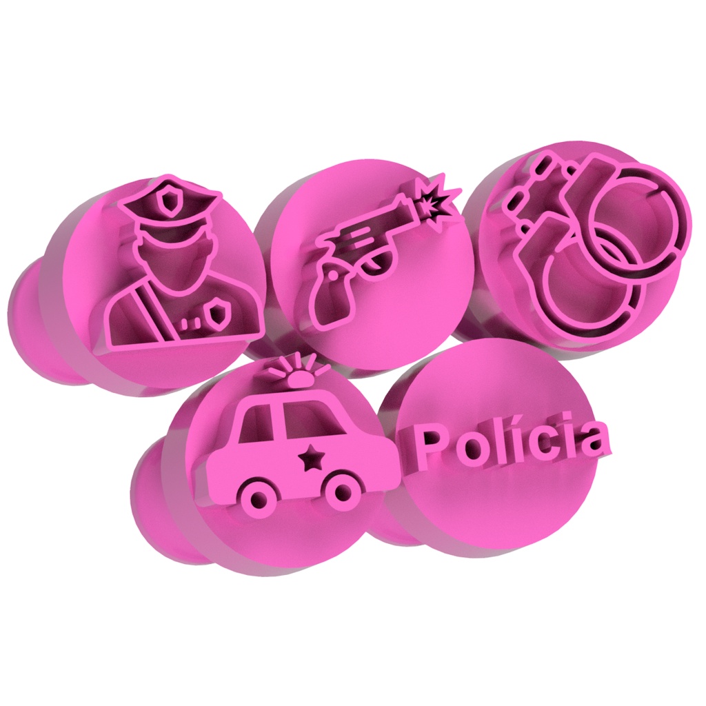 Carimbos para Docinhos Policial em Oferta na Shopee