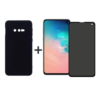 Capa Silicone Aveludada Cover Para Galaxy S10e + Película de Privacidade