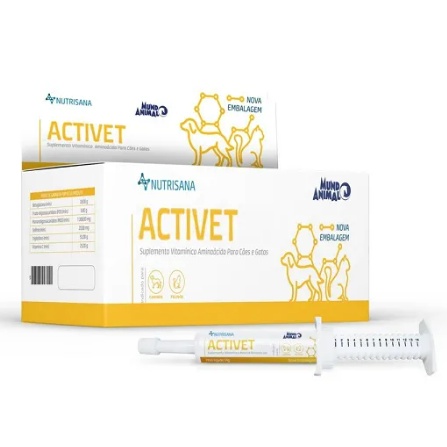 Nutrisana Activet Seringa 14g Suplemento para Cães e Gatos Mundo Animal - Pets