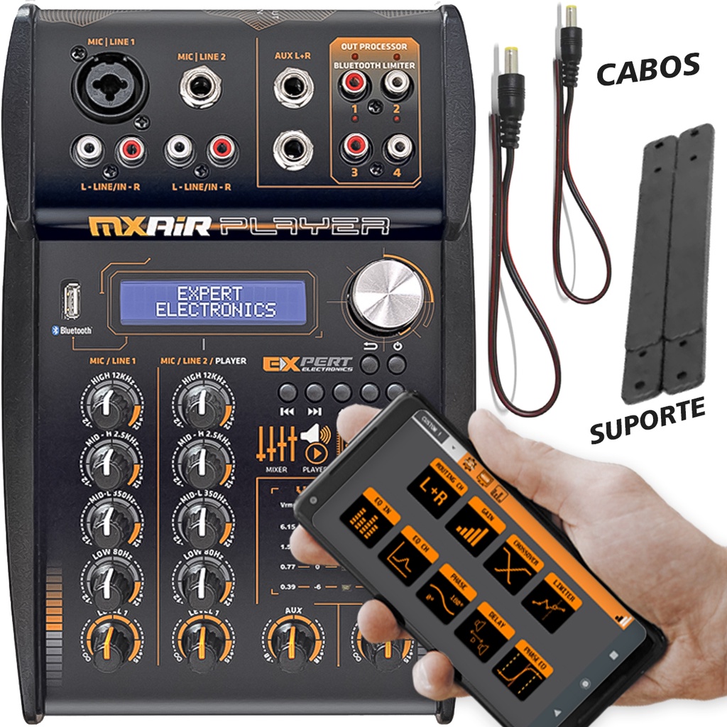 Mesa De Som Expert Mx Air Player Com Processador + Bluetooth + Player