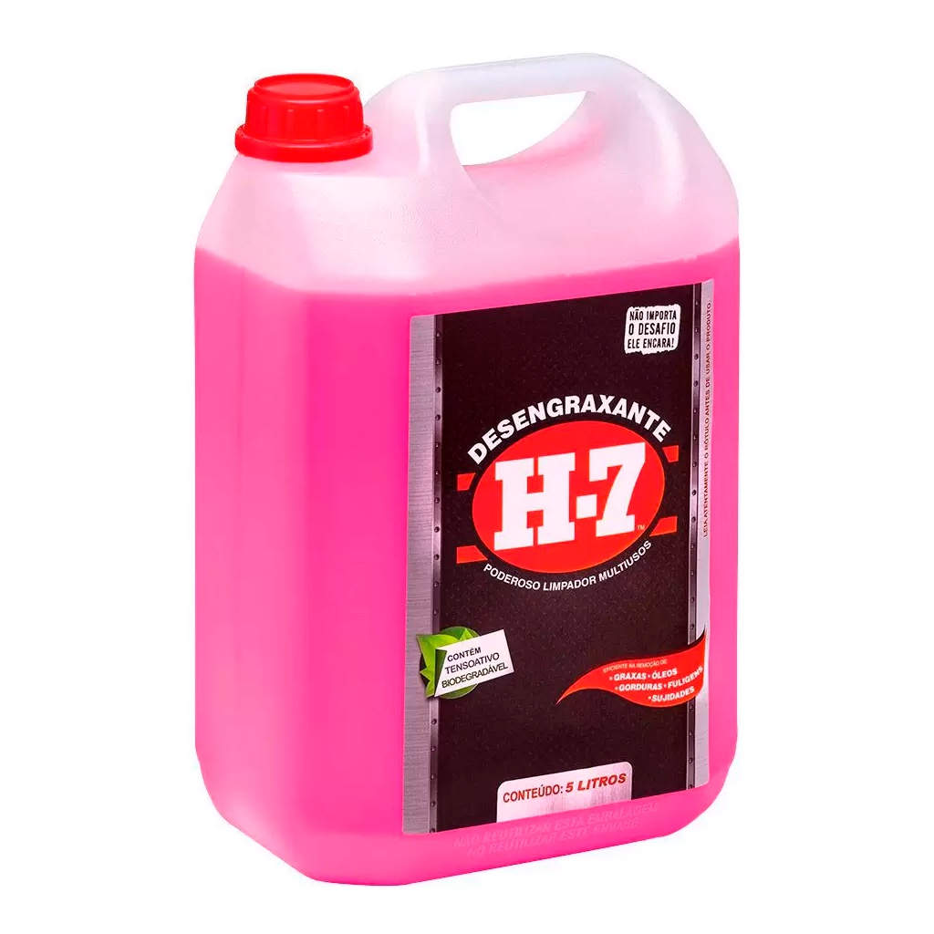 Desengraxante H-7 - 5 Litros - Limpeza Pesada - Original Motores Peças Industriais Uso Geral - Spare Parts and Accessories for Vehicles