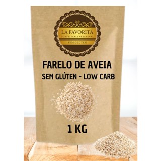 FARELO DE AVEIA 1 KG - SEM GLÚTEN - VEGANO - LA FAVORITA CONFEITARIA SEM GLÚTEN