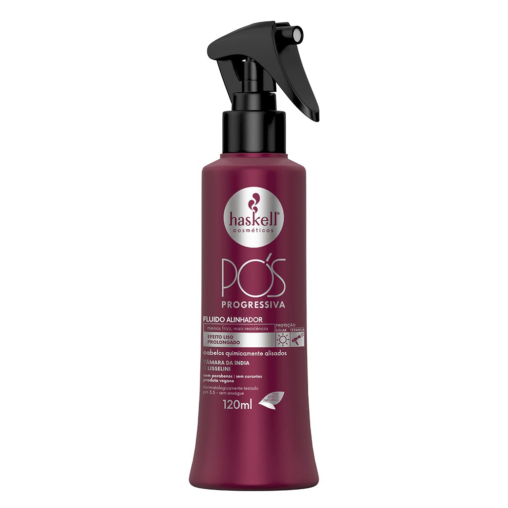 Fluído Alinhador Haskell Pós Progressiva 120ml - Efeito Liso Prolongado