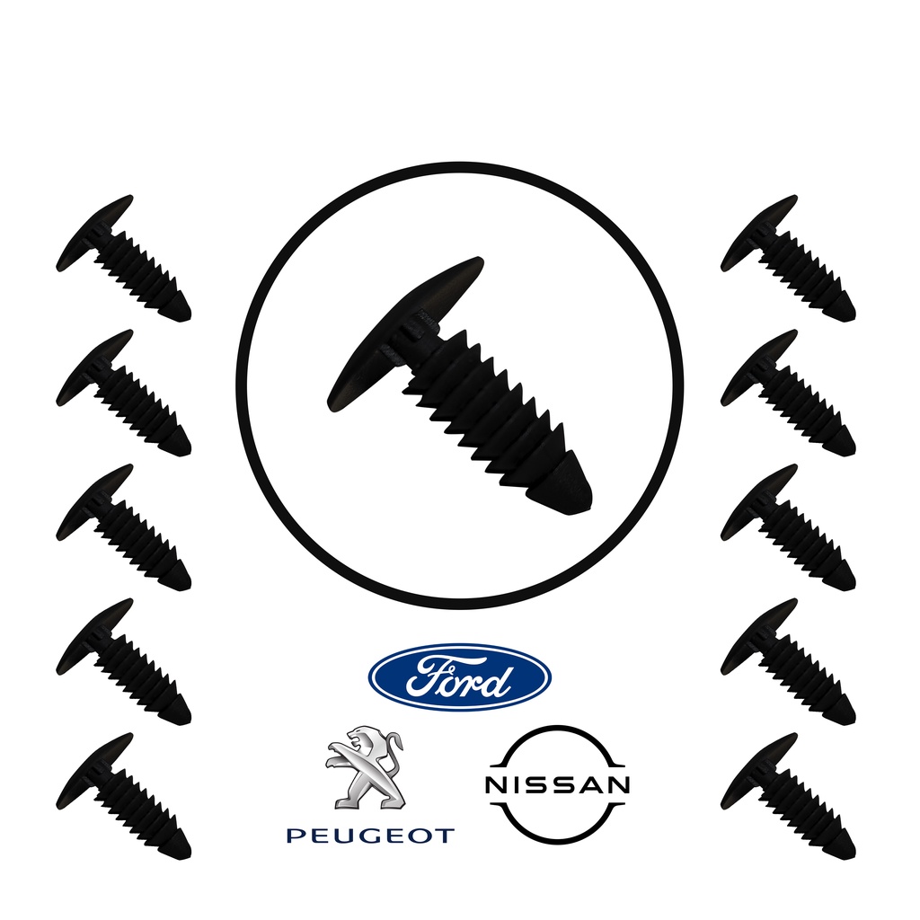 10, 20 Ou 50 Grampos Do Parachoque e Radiador Spoiler Lateral Da Porta Ford F250 F350 F1000 F4000